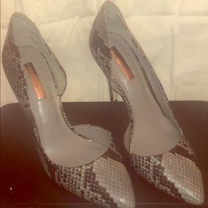 BCBG Snake Print Pumps